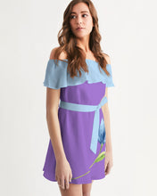 Load image into Gallery viewer, Women&#39;s amethyst joy. Off-Shoulder Dress
