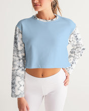 Load image into Gallery viewer, Women&#39;s sky blue joy. Cropped Sweatshirt
