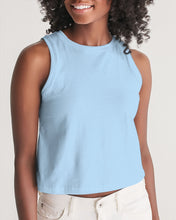 Load image into Gallery viewer, Women&#39;s sky blue joy. Cropped Tank
