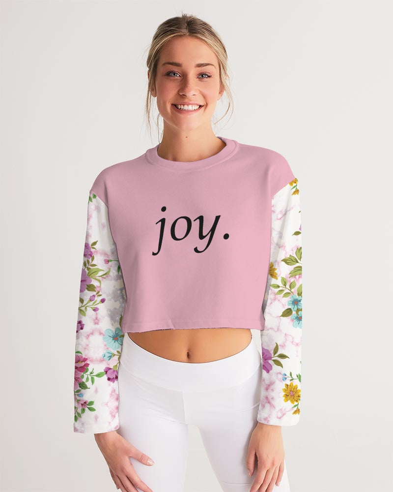 Women's floral joy. Cropped Sweatshirt