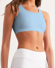 Load image into Gallery viewer, Women&#39;s sky blue joy. Seamless Sports Bra
