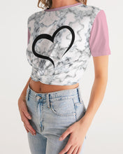 Load image into Gallery viewer, Women&#39;s love joy. Twist-Front Cropped Tee
