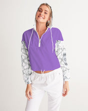 Load image into Gallery viewer, Women&#39;s amethyst Joy. Cropped Windbreaker
